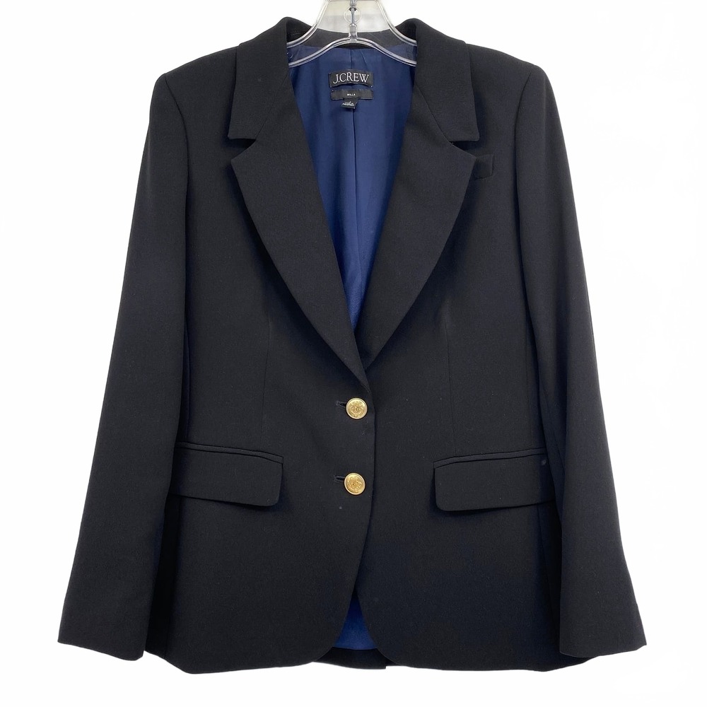 J. Crew Black Willa Blazer | Women’s Regular 2 | Polyester Pant Suit